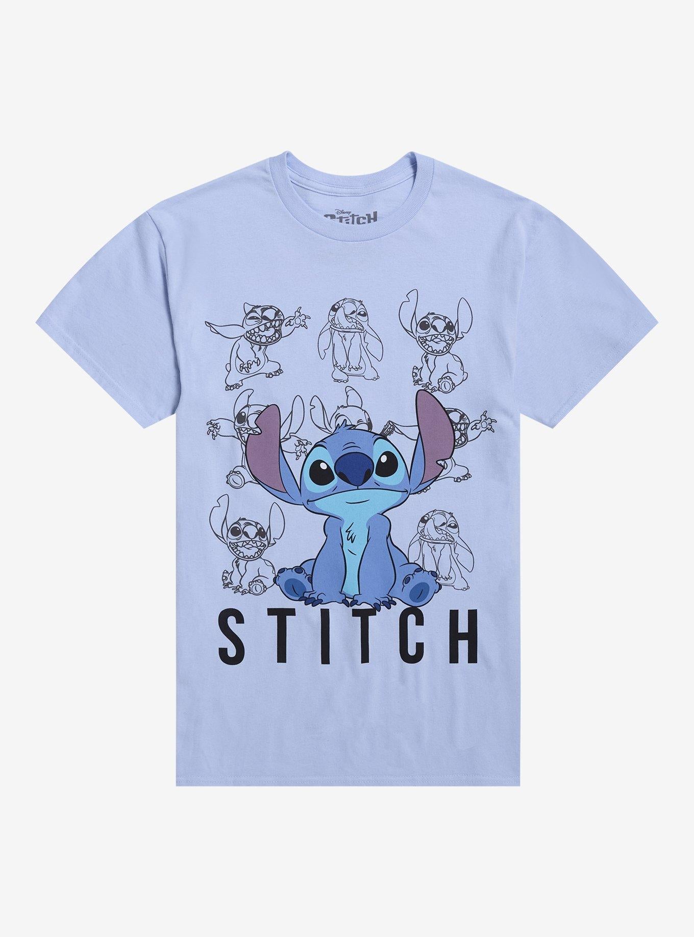 Stitch Poses Grid Shirt T Shirt Clean Design