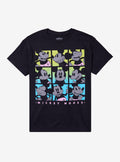 Mickey Mouse Tonal Neon Grid Shirt T Shirt Clean Design