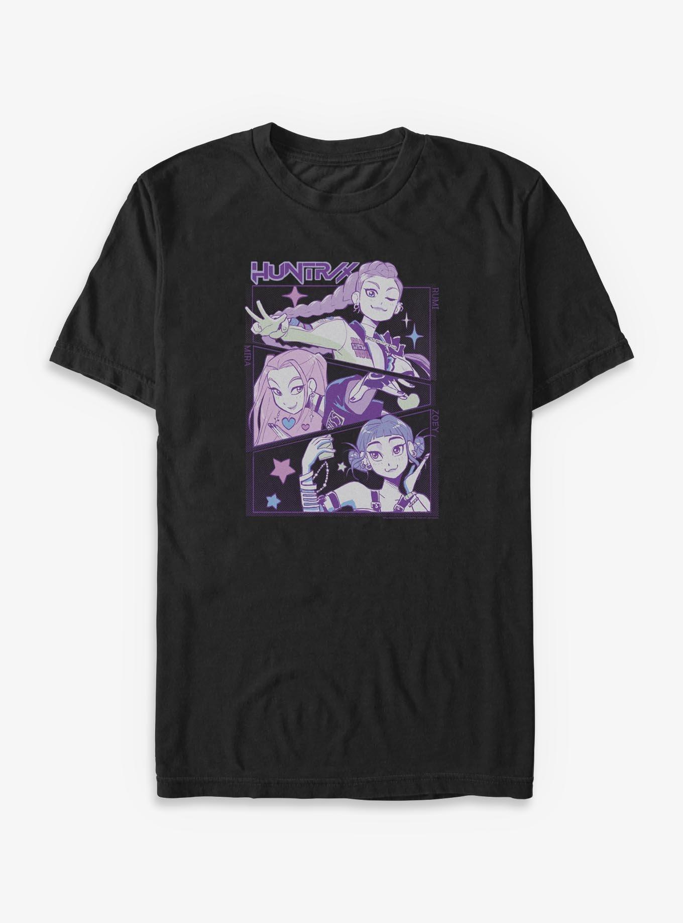 KPop Demon Hunters Huntrix Group Panels Big Tall T-Shirt | Graphic T-Shirt for Unisex