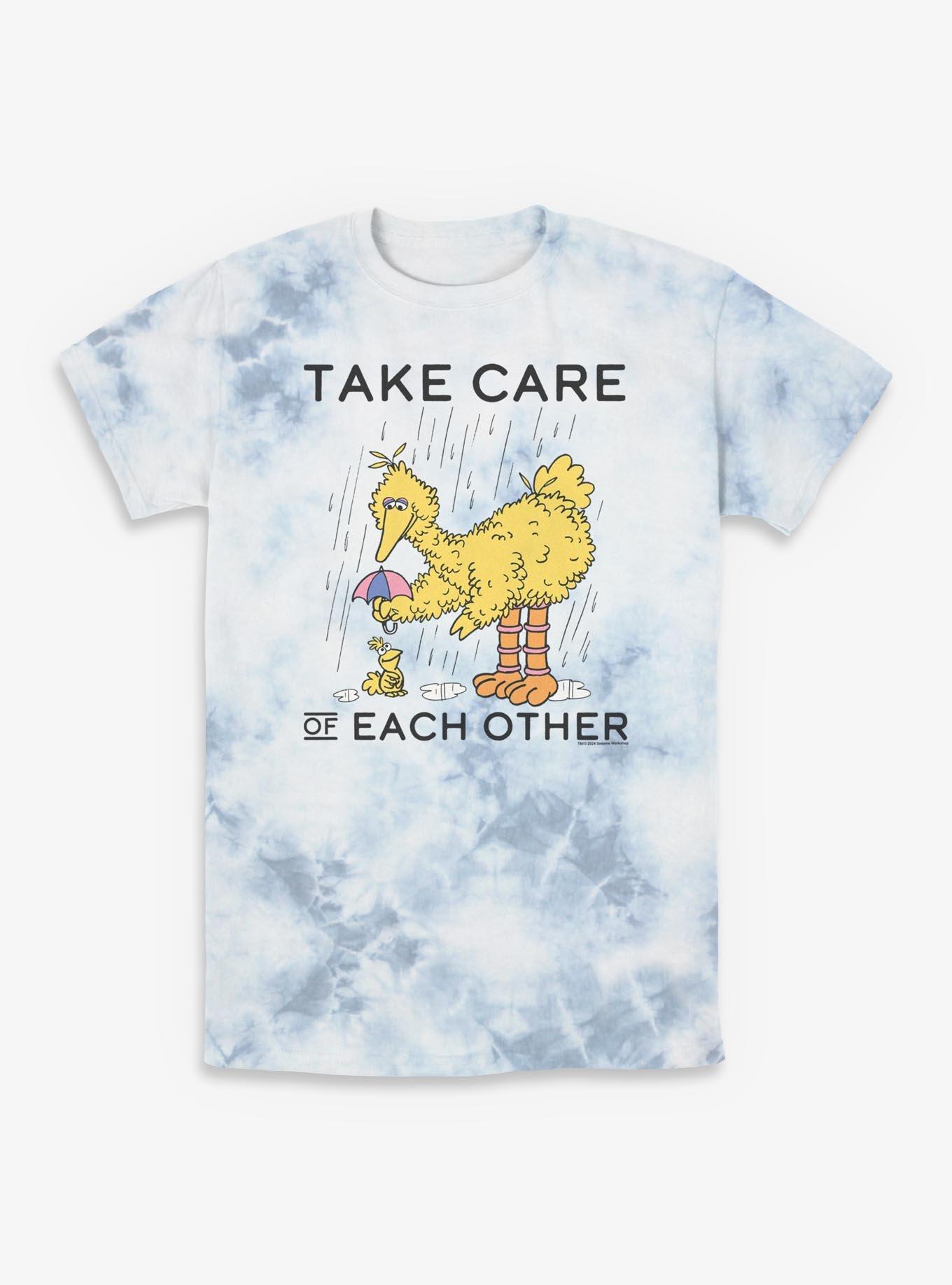 Sesame Street Take Care Of Each Other Tie-Dye T-Shirt | Premium Unisex T-Shirt, Trending Graphic Tee