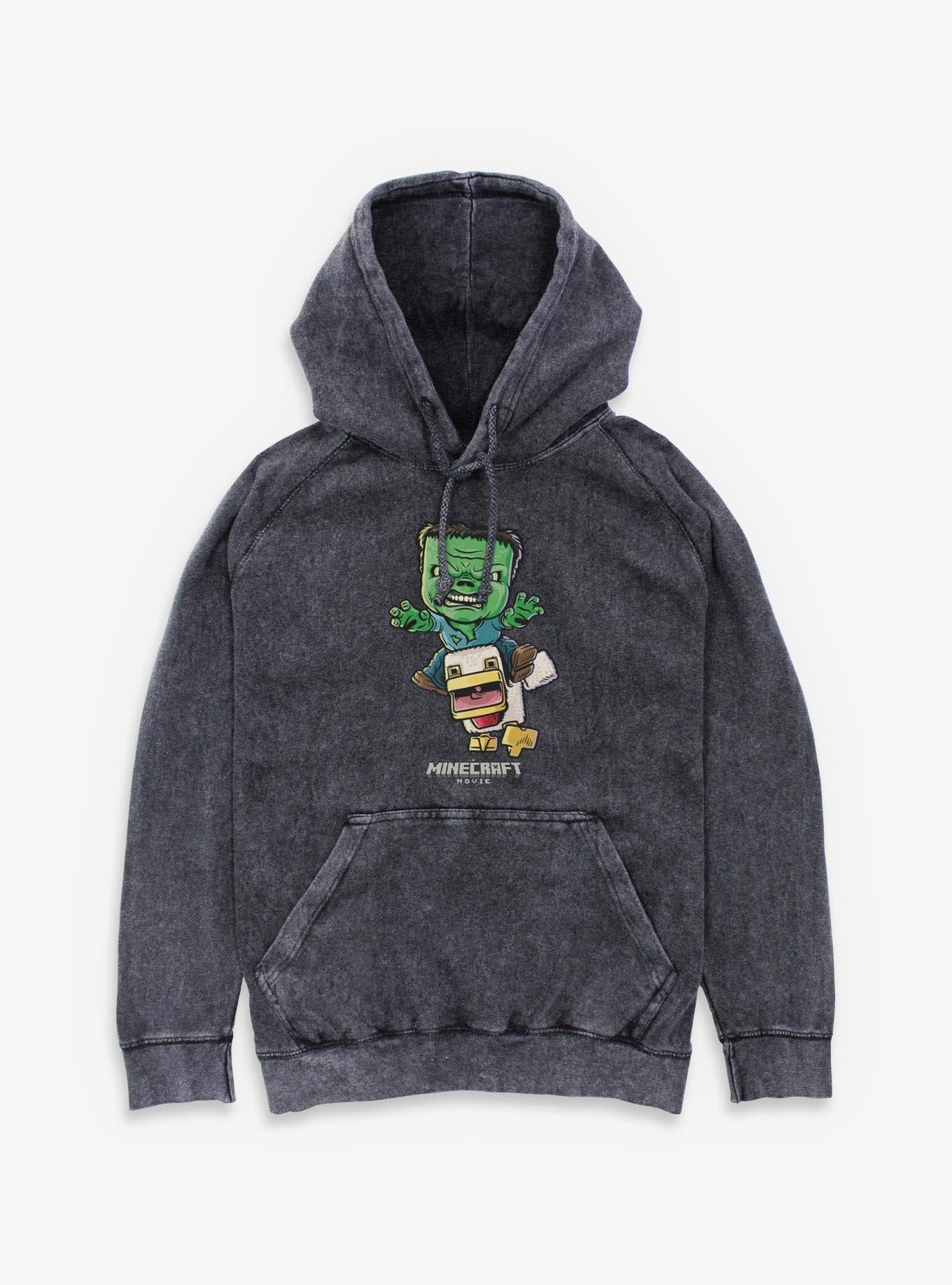A Minecraft Movie Chicken Jockey Mineral Wash Hoodie