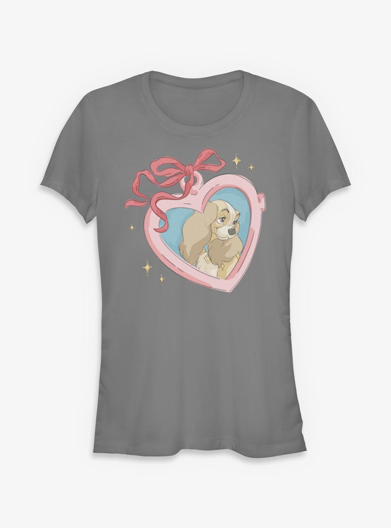 Cartoon Lady And The Tramp Lady Heart Girls Shirt T Shirt Clean Design