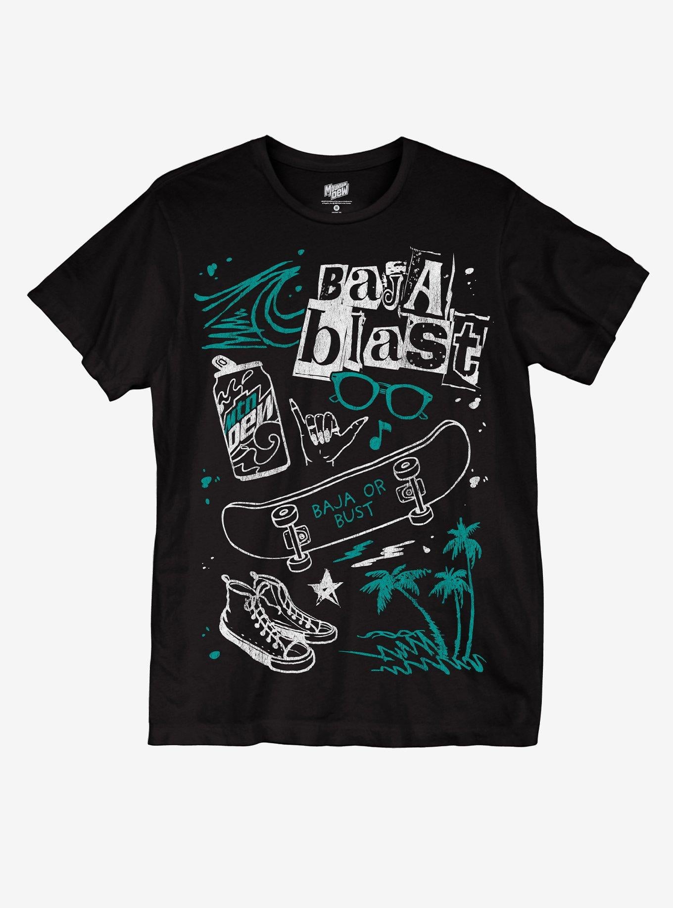 Mountain Dew Baja Blast Collage Shirt T Shirt Hot Pick