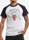Stranger Things Faded Hellfire Club Raglan Shirt T Shirt Clean Design