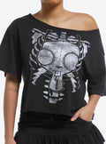 Invader Zim GIR Rib Cage Girls Off The Shoulder Shirt T Shirt Gift Ready