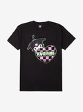 Kuromi Pink Black Checker Heart Shirt T Shirt Hot Pick