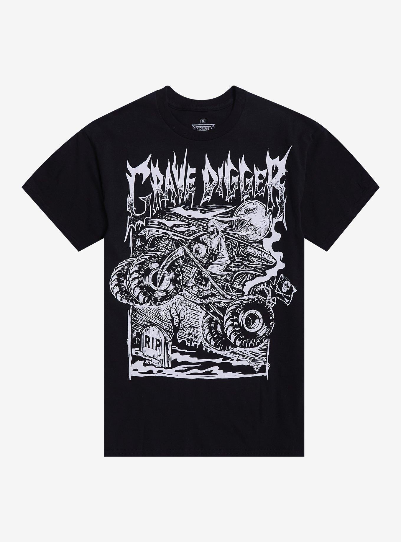 Monster Jam Vertebrae33 Grave Digger Shirt T Shirt Clean Design