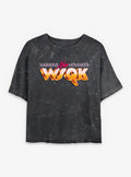 Stranger Things Hawkins New Hitmaker WSQK Girls Mineral Wash Crop T-Shirt | Premium Unisex T-Shirt, Trending Graphic Tee
