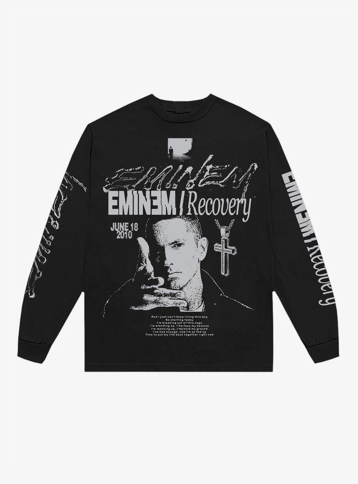 Eminem Recovery Long Sleeve Shirt Long Sleeve Tee Clean Design