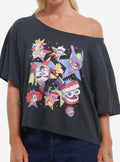 The Amazing Digital Circus Characters Girls Off Shoulder Shirt T Shirt Everyday Wear