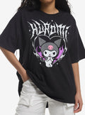 Kuromi Metal Destructed Girls Oversized T-Shirt