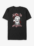 Disney The Nightmare Before Christmas Santa Jack Nice Is Overrated Big Tall T-Shirt | Graphic T-Shirt for Unisex