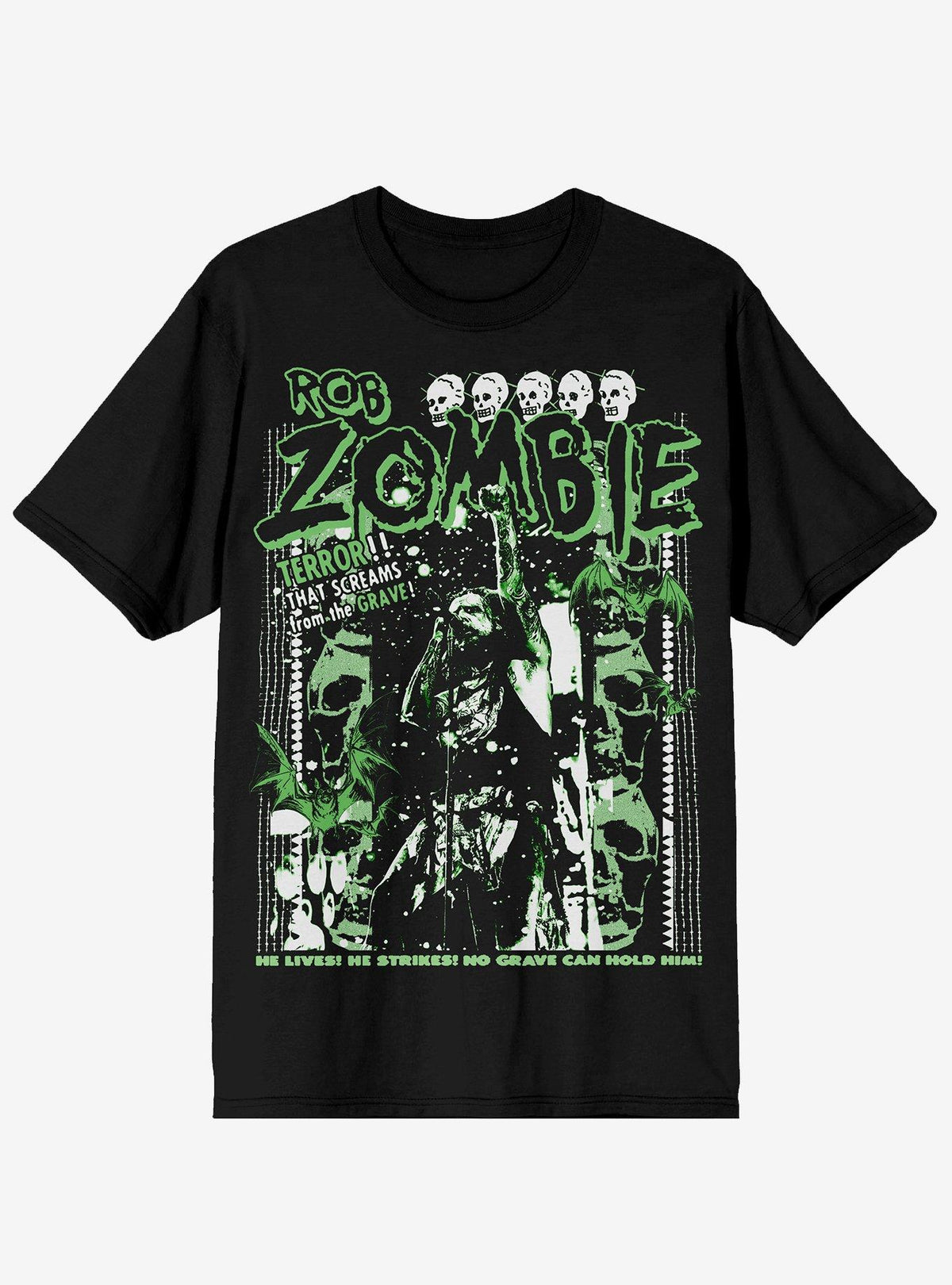 Rob Zombie Green Skull T-Shirt