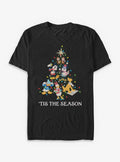 Disney Mickey Mouse Tis The Season Character Christmas Tree T-Shirt | Premium Unisex T-Shirt, Trending Graphic Tee