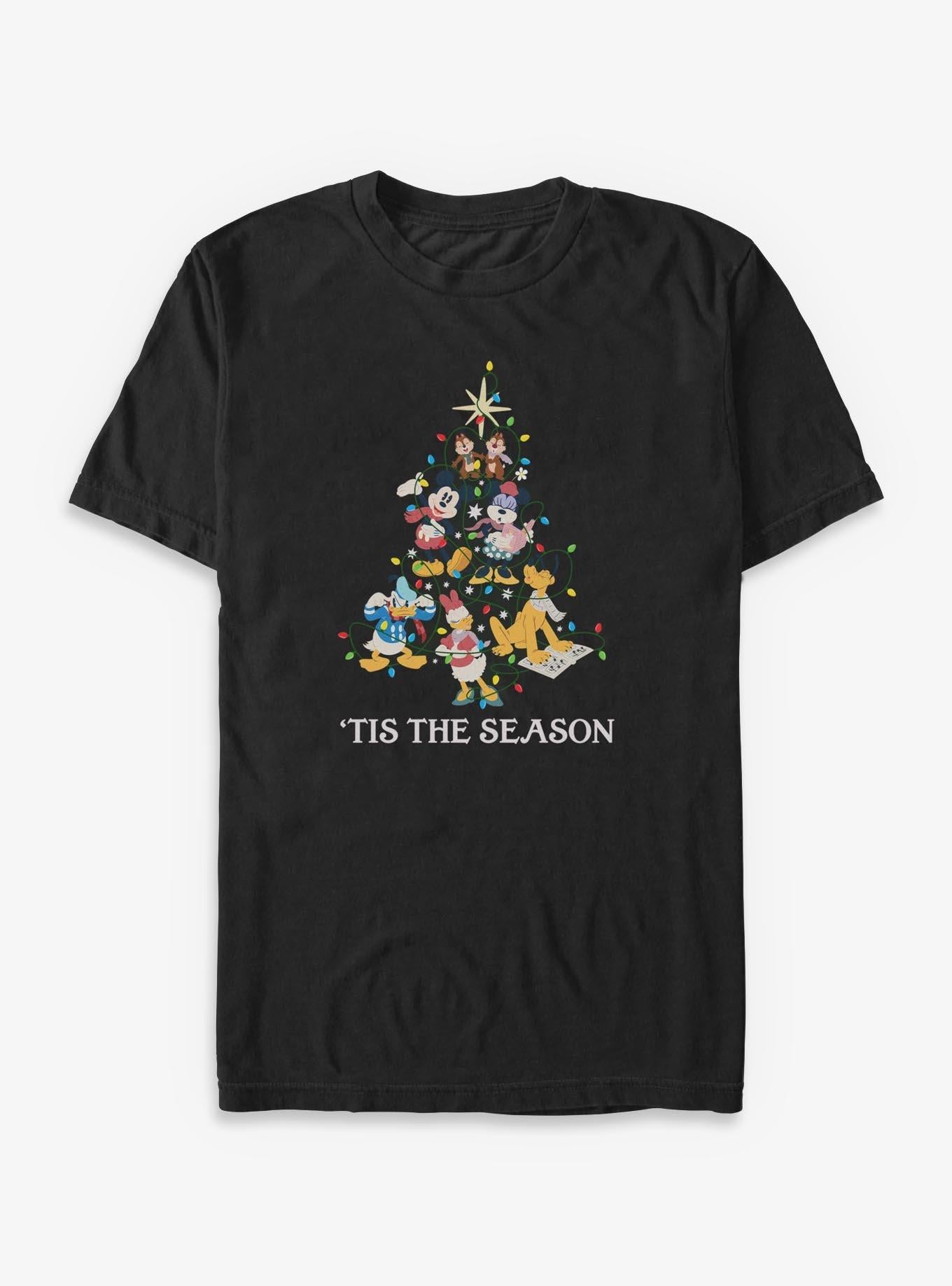 Disney Mickey Mouse Friends Christmas Tree Big Tall T-Shirt | Premium Unisex T-Shirt, Trending Graphic Tee
