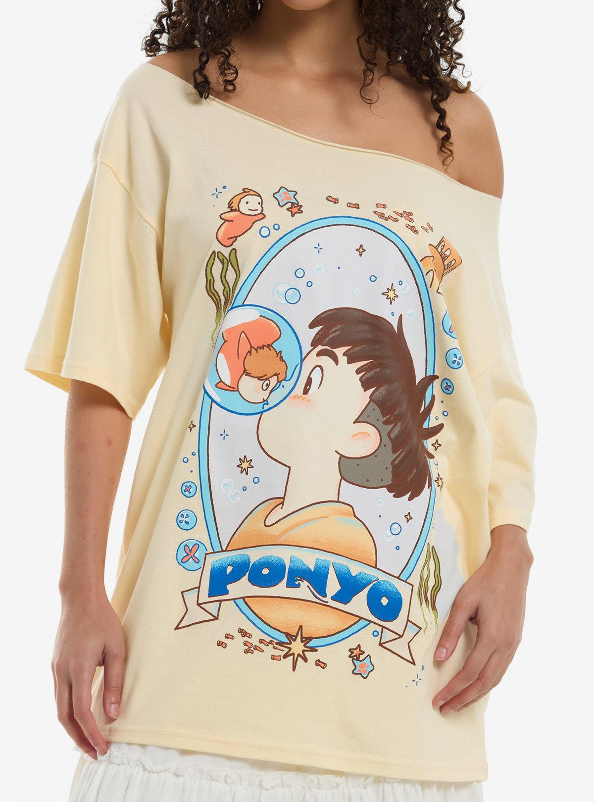 Studio Ghibli® Ponyo Kiss Girls Oversized T-Shirt