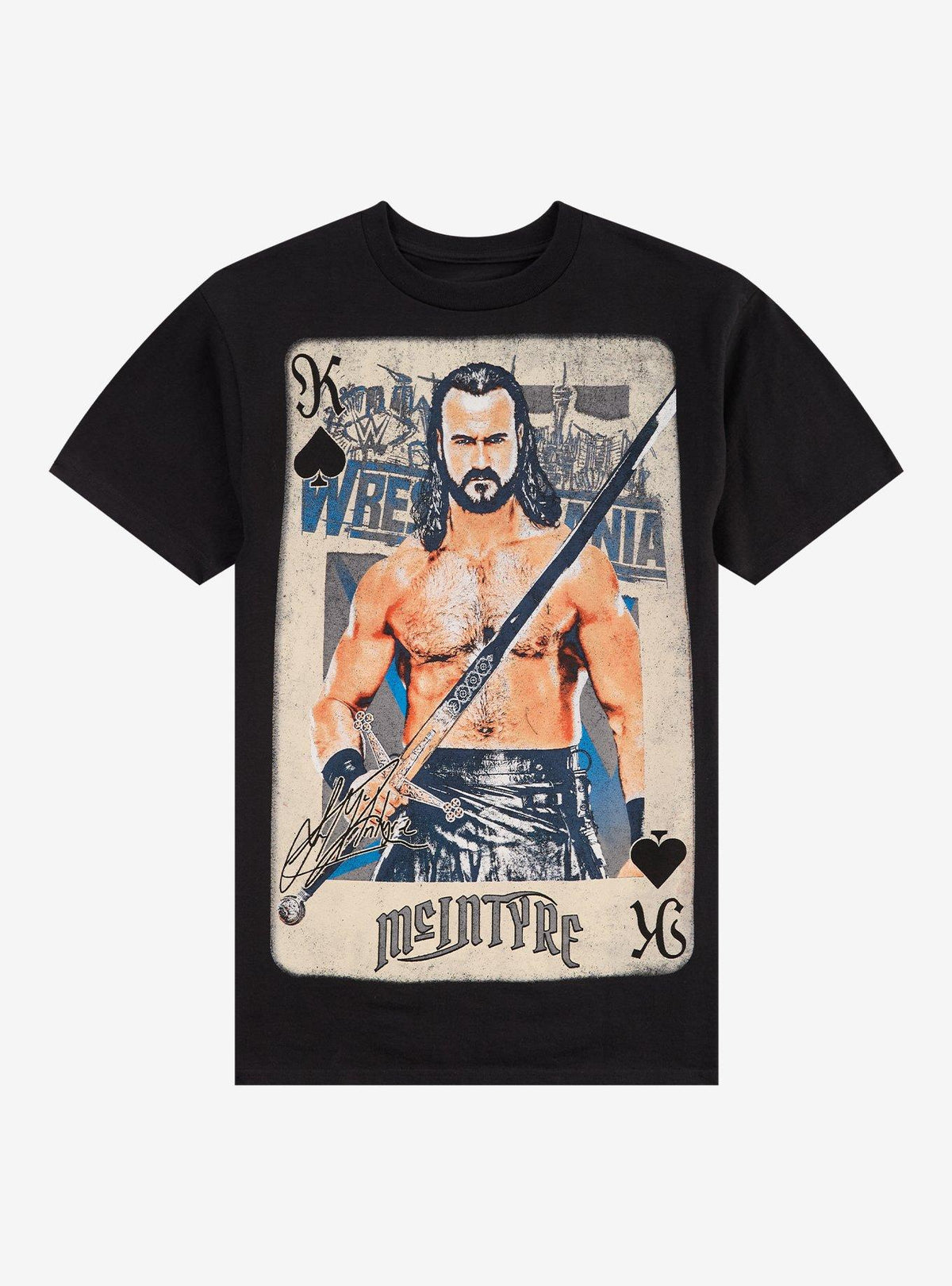 WWE Drew McIntyre WrestleMania Card T-Shirt