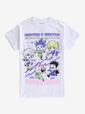 Hunter X Hunter Chibi Group Grid Girls T-Shirt