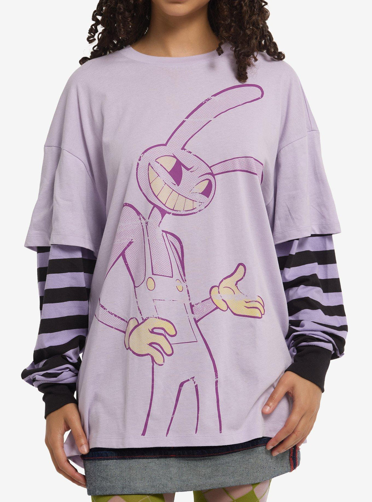 The Amazing Digital Circus Jax Stripe Twofer Long-Sleeve T-Shirt