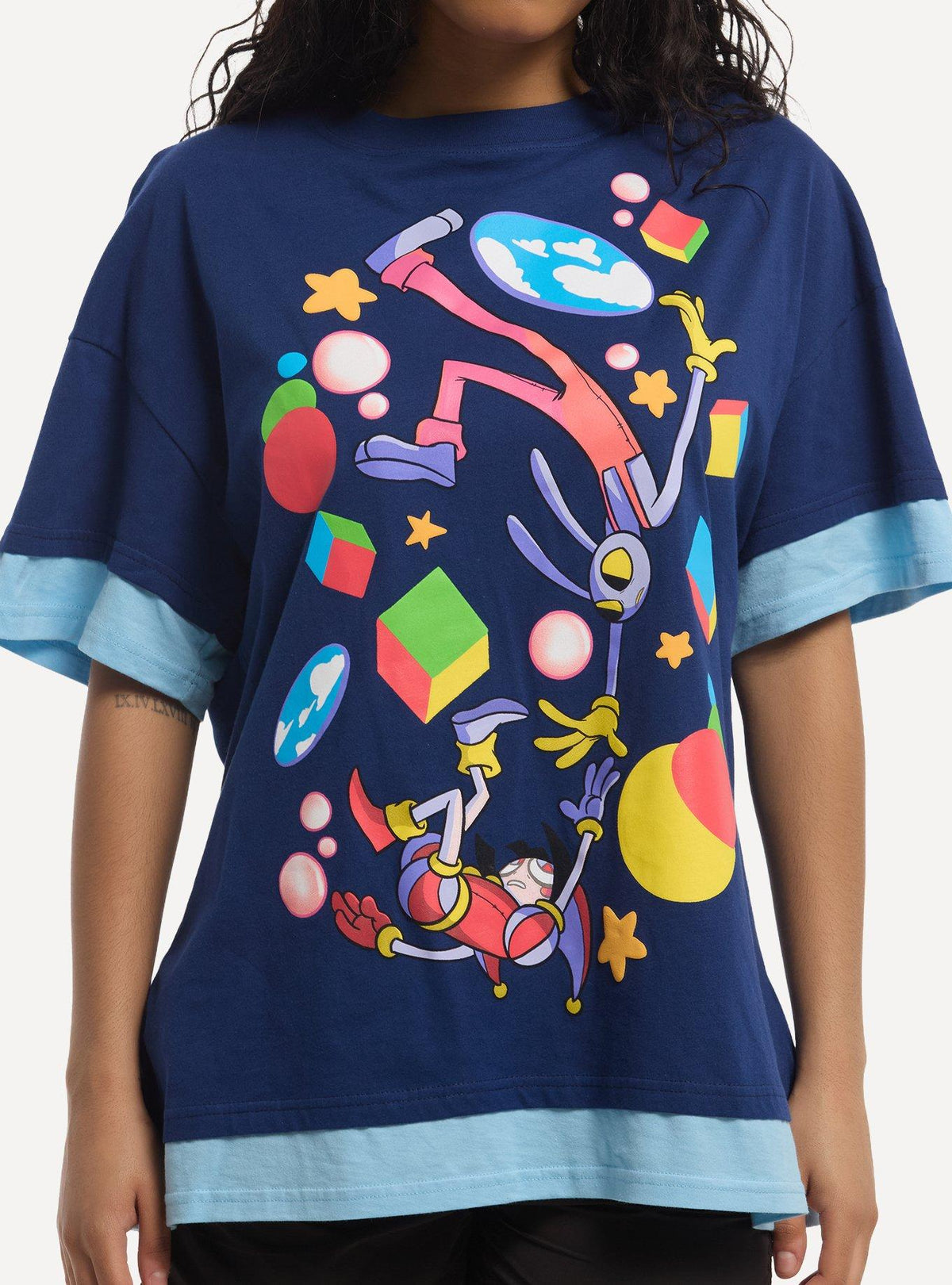 The Amazing Digital Circus Jax & Pomni Layered T-Shirt