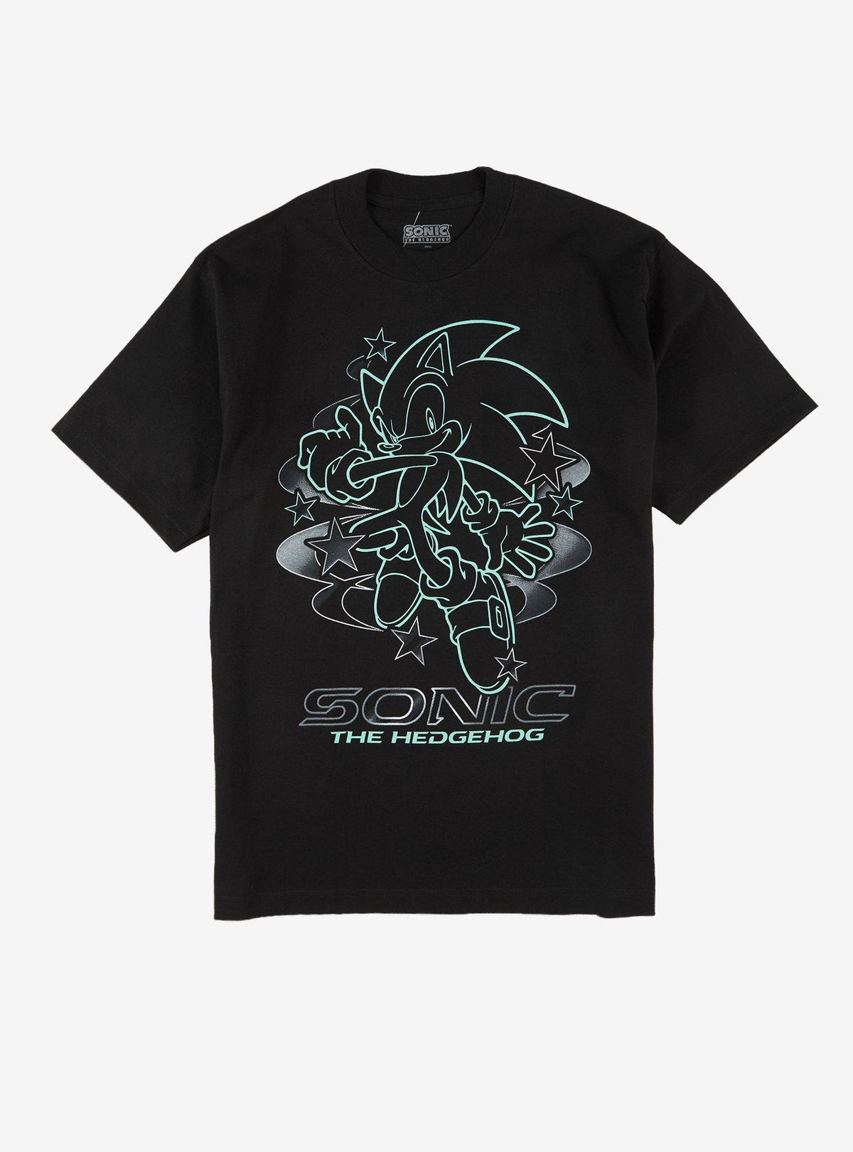 Sonic The Hedgehog Line Art Star T-Shirt