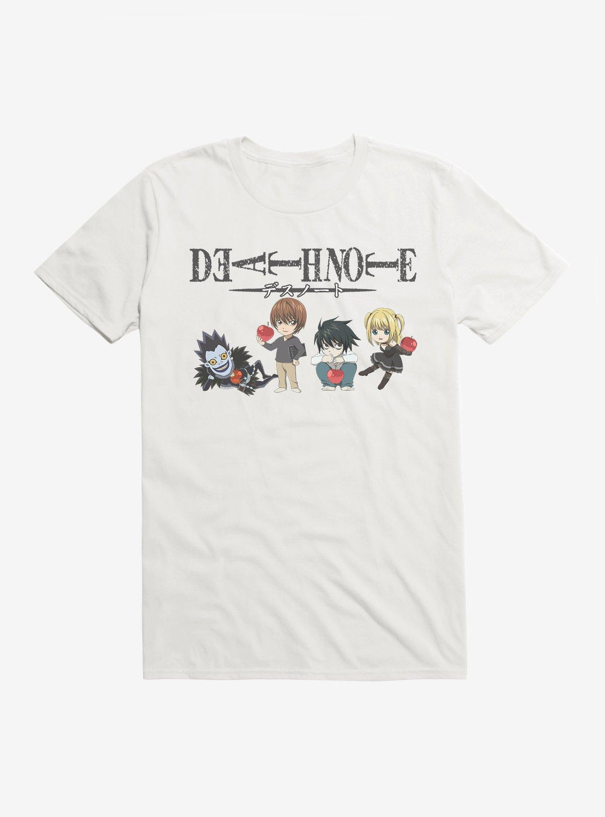 Death Note Chibi Character Apples Line Up T-Shirt