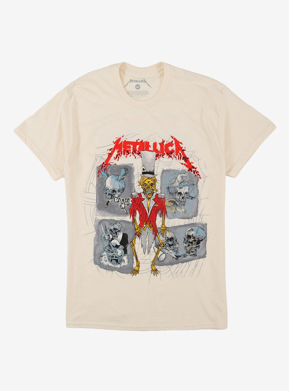 Metallica Skeleton Top Hat T-Shirt