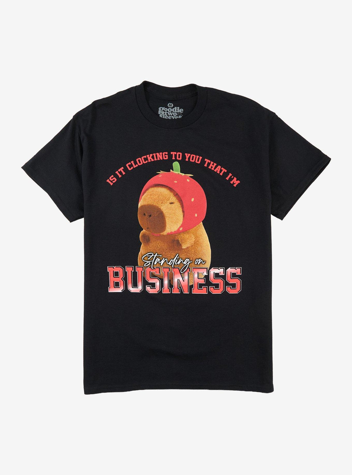 Capybara Standing On Business T-Shirt By Goodie Two Sleeves