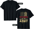 Vintage Veteran Us Army Red Line Usa American Flag 4Th July