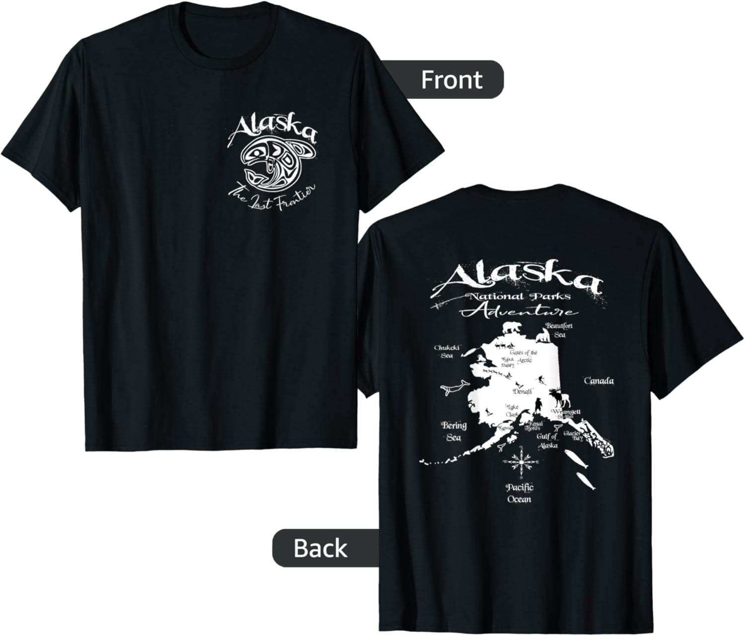Alaska National Parks Adventure Front Back Design