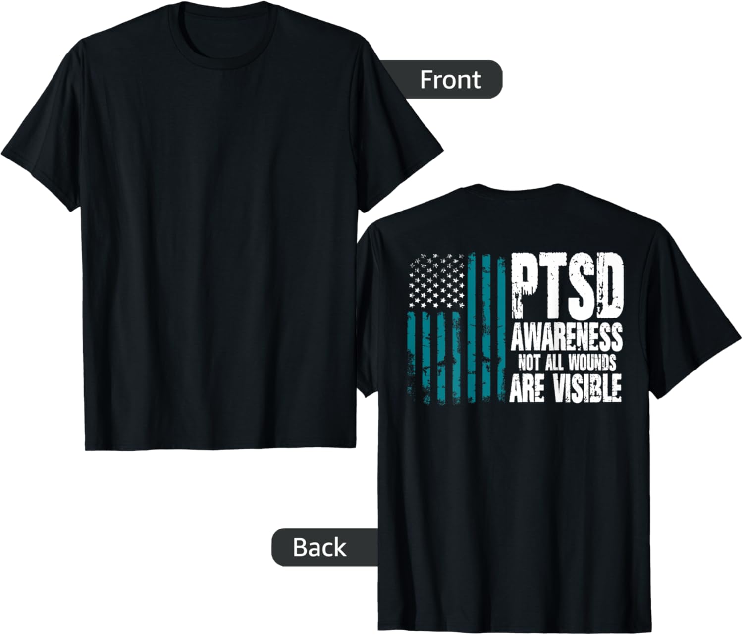 Ptsd Awareness Not All Wounds Are Visible Usa American Flag
