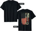 American Flag Piston Muscle Car Patriotic Vintage On Back