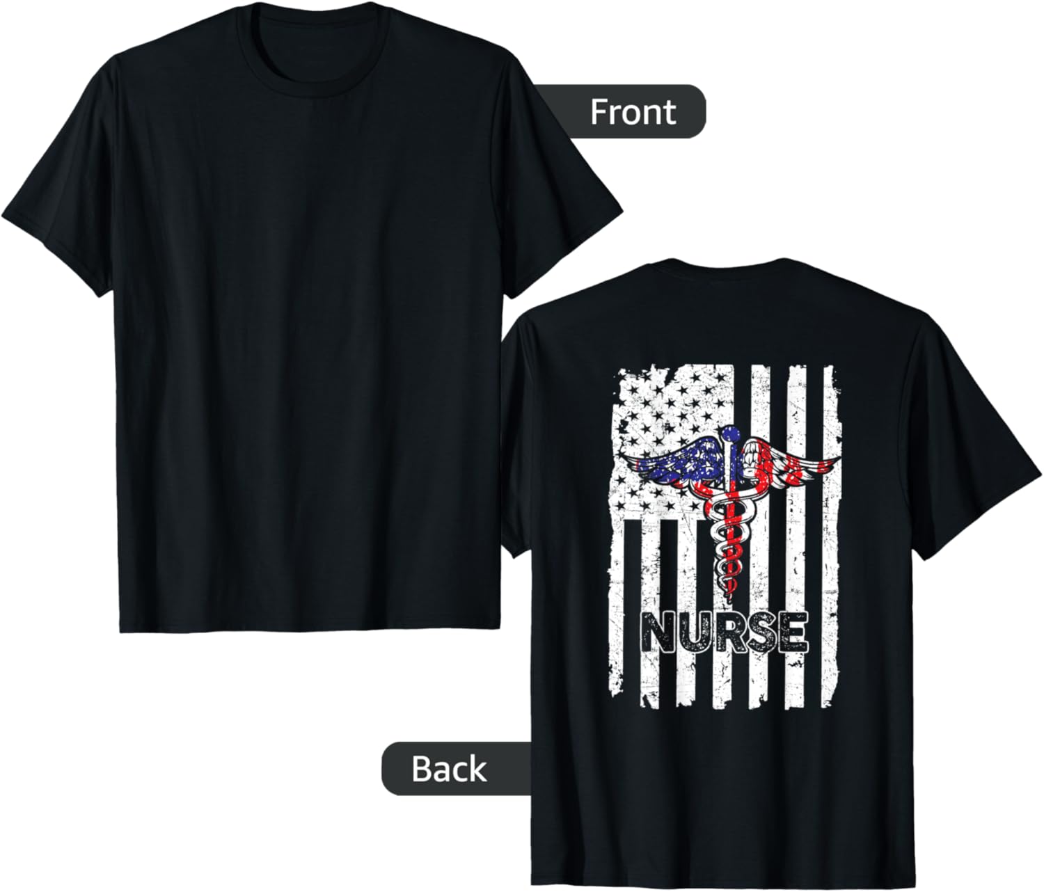 Vintage Nurse Nursing American Flag Patriotic 4Th Of July