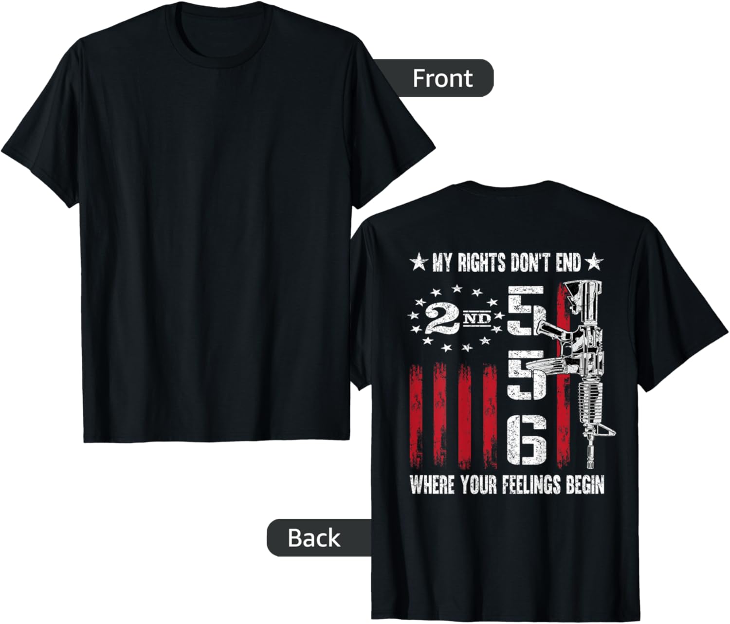 2Nd Amendment Feelings America Usa Patriotic Funny On Back