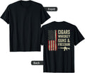 Cigars Whiskey Guns Freedom Usa Flag 4Th Of July Back