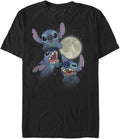 Big Tall Lilo Three Stitch Moon Mens Tops Short Sleeve Tee Shirt