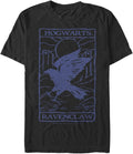 Harry Potter Mens Ravenclaw Tarot Tops Short Sleeve Tee T Shirt Black