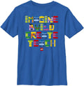 Fifth Sun Kids Lego Iconic Imagine Build Create Teach Boys Short Sleeve Tee Shirt