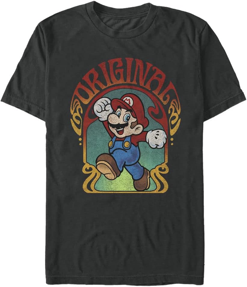 Nintendo Mario Psych Surf Mens Tops Short Sleeve Tee Shirt