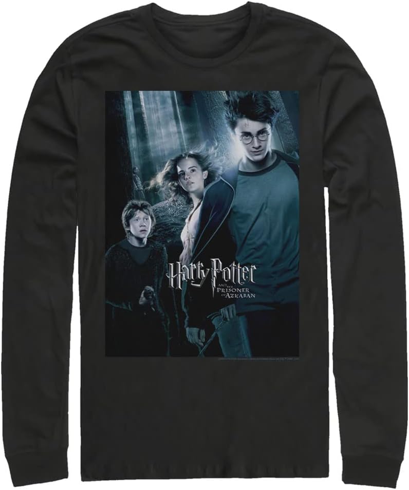 Harry Potter Azkaban Forest Poster Mens Tops Long Sleeve Tee Shirt