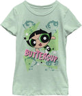 Warner Bros Unisex Child Powerpuff Girls Buttercup Moves Girls Short Sleeve Tee