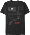 Nintendo Nes Schematic Mens Tall Tops Short Sleeve Tee Shirt Black