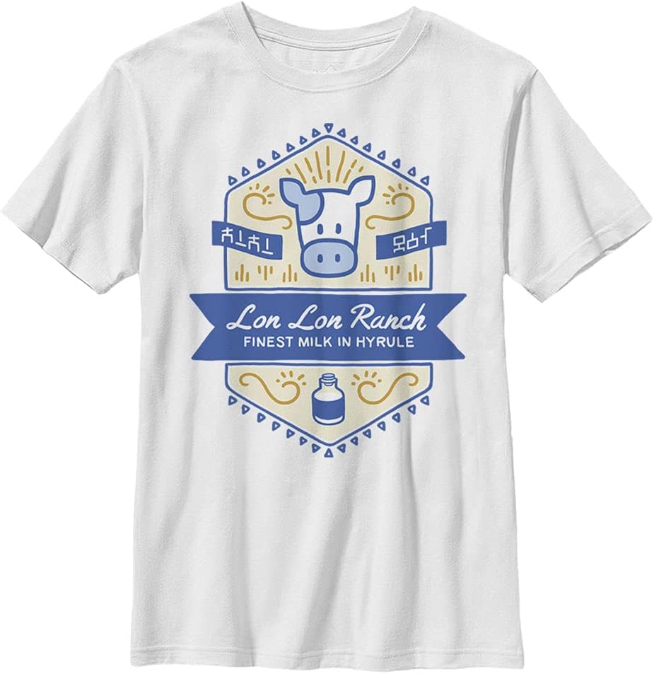 Nintendo Kids Lon Ranch Boys Solid Crew Tee