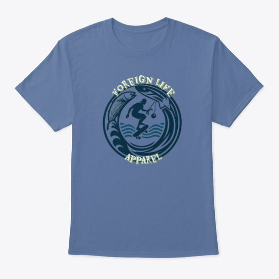 Foreign Life Skate and Fish | Graphic T-Shirt for Unisex