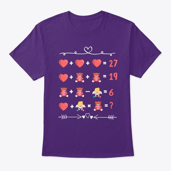Valentine's Day Math Puzzle Tee Shirt | Premium Unisex T-Shirt