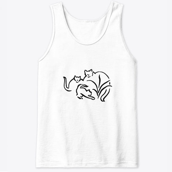 TCGR Logo Tank Top White Grey Yellow | Premium Unisex T-Shirt, Trending Graphic Tee