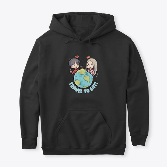 Travel to eat centre design | Premium Unisex T-Shirt