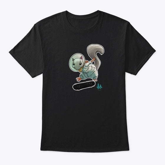 SKATEBOARDING SPACE SQUIRREL | Premium Unisex T-Shirt