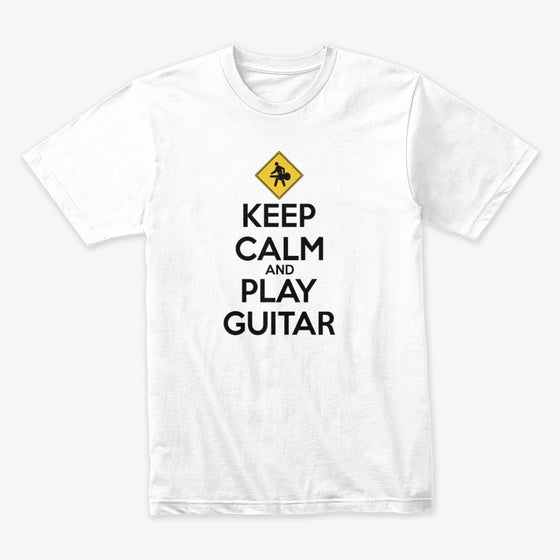 Keep Calm Play Guitar logo Apparel Viral US Style Gaming Fan Favorite