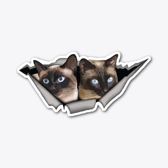 Siamese cat sticker | Premium Unisex T-Shirt, Trending Graphic Tee